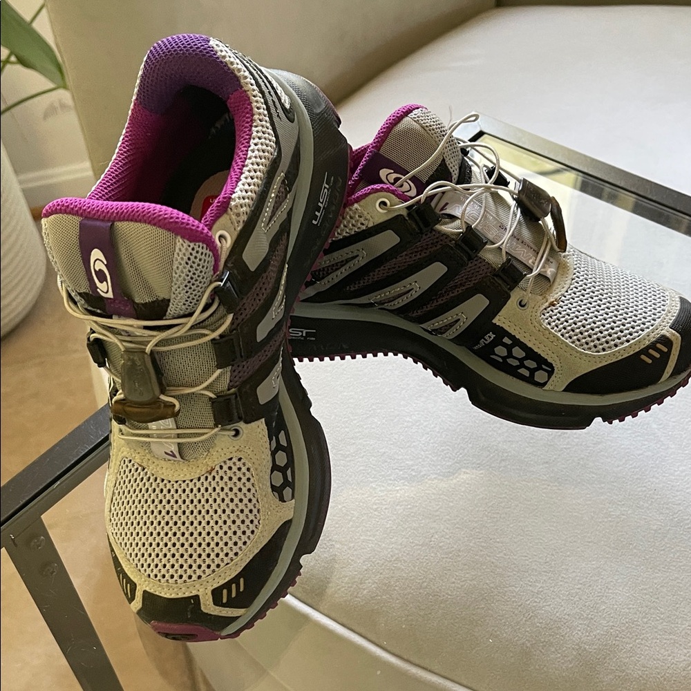 Salomon Women's Athletic Shoes - Gray and Purple